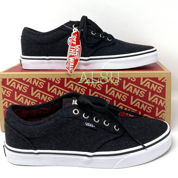 VANS 🔥SALE!🔥 Atwood Plaid Black Wood Men’s Sneakers Size 10 VN0A0015G2DN - Picture 7 of 10